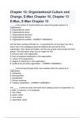 Chapter 12: Organizational Culture and Change, E-Man Chapter 10, Chapter 13 E-Man, E-Man Chapter 12