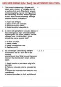 HESI MED SURGE II &lpar;Set Two&rpar; EXAM VERIFIED SOLUTION &lpar;A&plus; GRADED&rpar;