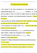 TCOLE RULES EXAM Questions and Answers (2024 / 2025) (Verified Answers)