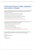 Community ATI part 2 retake&period; Questions and answers&period; 22 pagesCommunity ATI part 2 retake&period; Questions and answers&period; 22 pages