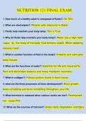 NUTRITION 121 FINAL EXAM QUESTIONS AND ANSWERS ALREADY PASSED 2024&sol;2025