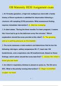 OB Maternity HESI Assignment  Exam Questions with Complete Solutions updated 2024&sol;2025