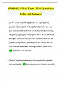 NRNP 6531 Final Exam  2024 Questions & Correct Answers