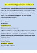 Pharmacology ATI Proctored Exam 2024/2025 Questions and Answers Latest | 100% Correct Answers