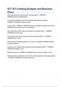 STT ATI Creating Budgets and Business Plans with complete solution 