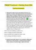 PMHNP Practicum 1: Barkley Exam With Correct Answers