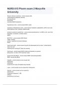 NURS 615 Pharm exam 2 Maryville University with complete solution 