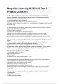 Maryville University NURS 615 Test 2 Practice Questions with complete solution 