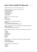 Exam 2 Pharm NURS 615 Maryville&period;