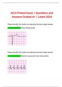 ACLS Pretest Exam | Questions and Answers Graded A+ | Latest 2024