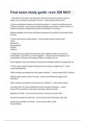 Final exam study guide&lowbar; nurs 308 NIU with complete solution 