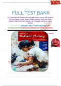                   FULL TEST BANK For Principles Of Pediatric Nursing 8th Edition Caring For Children By Kay Cowen; Laura Wisely; Robin Dawson; Jane Ball; Ruth Bindler 9780137421428 Chapter 1-31 Complete Guide A+ Latest Update.
