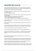 NIU NURS 308- Exam &num;2 with complete solution 