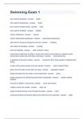 Swimming Exam 1 Questions and Answers 100&percnt; correct