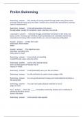 Prelim Swimming Questions and Answers Guaranteed A&plus;