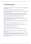 6&period;6 swimming quiz&comma; Questions and Answers 100&percnt; Correct