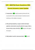 CST - NBSTSA Exam Questions With Correct Answers Latest Update
