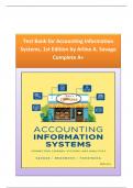 Test Bank for Accounting Information Systems, 1st Edition by Arline A. Savage Complete A+