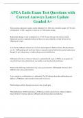 APEA Endo Exam Test Questions with  Correct Answers Latest Update  Graded A&plus;