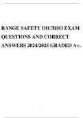 RANGE SAFETY OIC/RSO EXAM QUESTIONS AND CORRECT ANSWERS 2024/2025 GRADED A+.