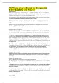 MSF Basic eCourse Basics for Emergencies Exam Questions and Answers