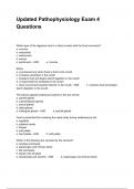 Updated Pathophysiology Exam 4 Questions With Complete Solutions