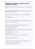 CERAD 3 Law Exam Questions With Accurate Answers