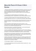 Maryville Pharm 615 Exam 2 Elle's Review