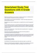Smartsheet Study Test Questions with A Grade Answers