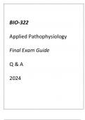(GCU) BIO-322 APPLIED PATHOPHYSIOLOGY FINAL EXAM GUIDE Q & A 2024.