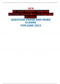 OCR AS Level English Language  H470/02 Dimensions of linguistic variation  QUESTION PAPER AND MARK SCHEME FOR JUNE 2023 