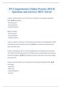 PN Comprehensive Online Practice 2023 B Questions and Answers 100&percnt; Solved
