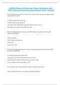 ACHE BOG Exam Bundle  Questions with 100% Correct Answers | Latest Version 2024 | Verified