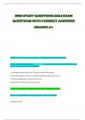 BRM STUDY QUESTIONS 2024 EXAM  QUESTIONS WITH CORRECT ANSWERS  GRADED A+