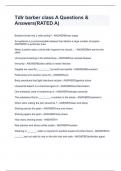 Tdlr barber class A Questions & Answers&lpar;RATED A&rpar;
