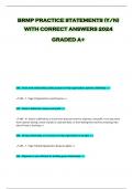 BRMP PRACTICE STATEMENTS &lpar;Y&sol;N&rpar;  WITH CORRECT ANSWERS 2024  GRADED A&plus; 