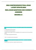 BSG COMPREHENSIVE FINAL EXAM  LATEST UPDATE 2024  REAL EXAM QUESTIONS AND CORRECT  ANSWERS  GRADED A+ 