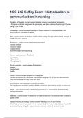 NSC 242 Coffey Exam 1&lowbar;Introduction to communication in nursing