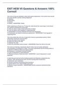 EXIT HESI V5 Questons & Answers 100&percnt; Correct&excl;