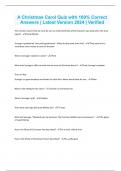 A Christmas Carol Quiz with 100&percnt; Correct Answers &vert; Latest Version 2024 &vert; Verified