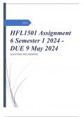 HFL1501 Assignment 6 Semester 1 2024 - DUE 9 May 2024