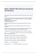 Week 2 EDAPT BIO 252 Exam Questions and Answers