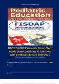 OB/PEDIATRIC Paramedic Fisdap Study Guide Exam Containing 93 Questions with Certified Solutions 2024-2025. Contains Terms like: Where would you apply pressure to assess the mother for contractions? - Answer:  The fundus