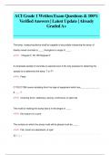 ACI Grade 1 Written Exam Questions & 100%  Verified Answers | Latest Update | Already  Graded A+