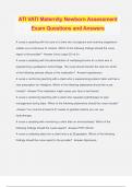 ATI VATI Maternity Newborn Assessment Exam Questions and Answers