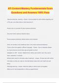 ATI Content Mastery Fundamentals Exam Questions and Answers 100&percnt; Pass