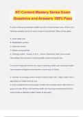 ATI Content Mastery Series Exam Questions and Answers 100&percnt; Pass