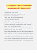ATI Capstone Care of Children Pre Assessment Quiz 100&percnt; Solved