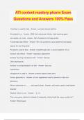 ATI content mastery pharm Exam Questions and Answers 100&percnt; Pass