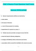CMCA Practice Exam with correct answers 2024